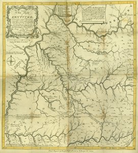 Map of Kentucke, Engraved by Henry D. Pursell, Printed by T. Rook, Philadelphia, 1784