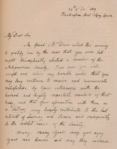 A letter from John Flaxman, 24 December 1819 by John Flaxman