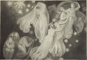 Angels Guiding a Soul to Heaven by John Flaxman