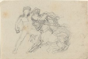 Battle between Man and Centaur