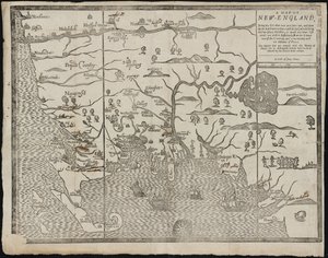 The Map of New England from William Hubbard