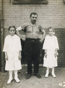 A Workman and his Daughters, Kensington, Philadelphia by John Frank Keith