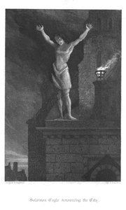 Scene from Old St Pauls by William Harrison Ainsworth by John Franklin