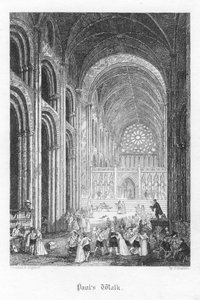 Scene from Old St Pauls by William Harrison Ainsworth, 1855 by John Franklin