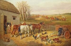 A Busy Farmyard by John Frederick Herring