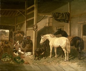 Stable Interior by John Frederick Herring Senior