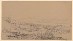 Lake George, New York, Looking Northeast, 1850–65 by John Frederick Kensett