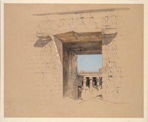 The Temple of Edfu: The Door of the Pylon by John Frederick Lewis