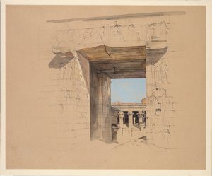 The Temple of Edfu: The Door of the Pylon, 1850 by John Frederick Lewis