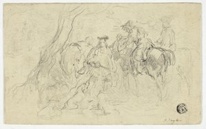 Calvarymen Beside Tree by John Frederick Tayler