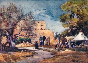 Medieval Building Outside the North Wall of Jerusalem, 1902 by John Fulleylove