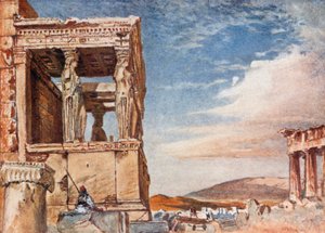 The Caryatid Portico of the Erechtheum from the West by John Fulleylove