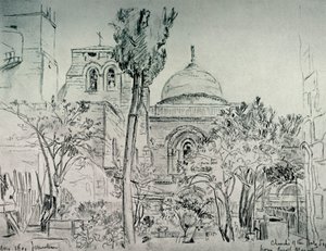 The Church of the Holy Sepulchre from the Garden of the Greek Monastery, 1902 by John Fulleylove