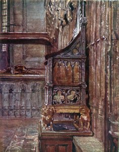 The Coronation Chair, containing the stone on which the Scottish kings were crowned