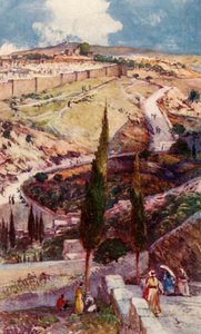 The North-East End of Jerusalem and Mizpah from the Mount of Olives, 1902 by John Fulleylove