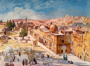 West Side of Temple Area from Barracks Near the Site of the Tower of Antonia, 1902 by John Fulleylove
