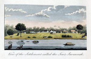 View of the Settlement Called the Jews Savannah, 1813 by John Gabriel Stedman