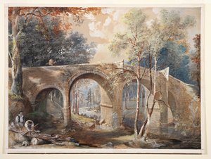 Woodcutters by Fingle Bridge, Dartmoor by John Gendall