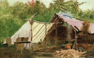 Camp in the Maine Wood, No.3 by John George Brown