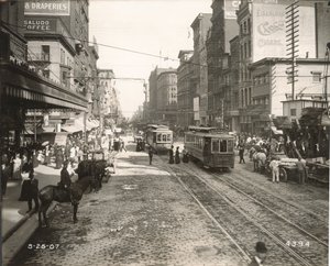 Market Street, east from 10th, Philadelphia, 1907 by John Gibb Smith