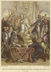 Simon de Montfort and the Barons Demanding Reforms from Henry III (AD 1258) by John Gilbert