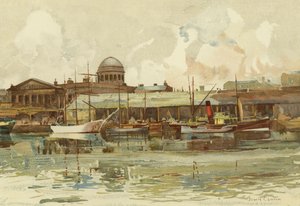 Liverpool: Part of Salthouse Dock, with Custom House