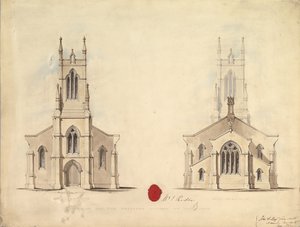 Design for the Proposed Church at Middlesborough, 1837