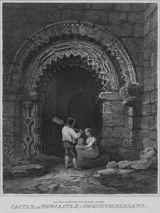 An Ornamented Doorway in the Castle, at Newcastle, Northumberland, 1814 by John Greig