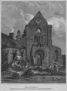 The West Front of Jedburgh Abbey Church Roxburghshire by John Greig