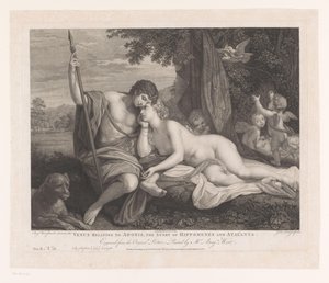 Venus Relating to Adonis the Story of Hippomenes and Atalanta by John Hall