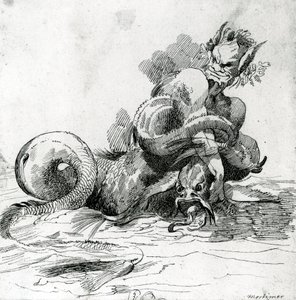 Illustration of a Sea Monster, 18th Century by John Hamilton Mortimer