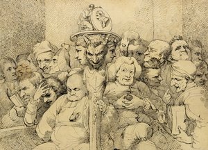 Literary Characters Assembled Around the Medallion of Shakespeare by John Hamilton Mortimer