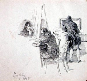 A Group in an Interior, Brathay by John Harden