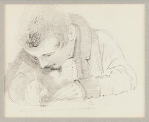 Man writing, 1825 by John Harden