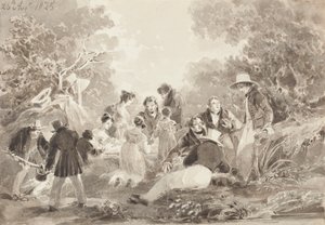 Picnic by the lake, 1825 by John Harden