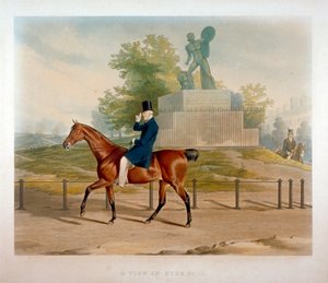 The Duke of Wellington Riding Past the Achilles Statue in Hyde Park, London by John Harris