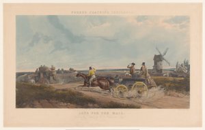 Two Loaded Carriages on a Country Road by John Harris