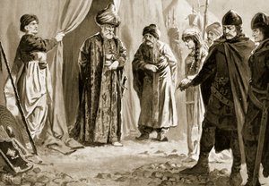 Ivan Shishman III delivers up his sister to Sultan Murad I, 1366