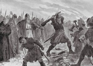 King Olav the Saint Breaking the Image of the God Mor