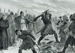 King Olav the Saint Breaking the Image of the God Mor
