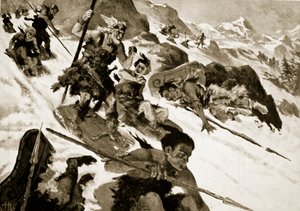 The Cimbri in the Alps by John Harris Valda