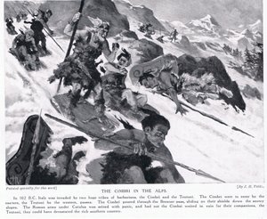 The Cimbri in the Alps by John Harris Valda