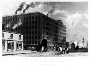 The Twist Factory, Oxford Street, Manchester, engraved by John McGahey, 1829 by John Harwood