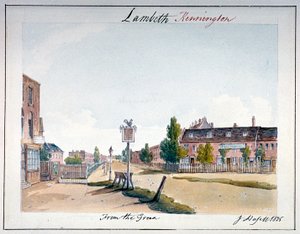 View of Kennington, Lambeth, London, 1825 by John Hassell