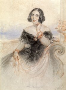 Lady in a Black Dress, 1847 by John Hayter