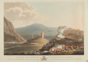 Battle of Castalla in Valencia, 13th April 1813 (engraved by Dubourg, 1814)