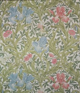 Iris wallpaper, designed by John Henry Dearle for Morris and Company by John Henry Dearle