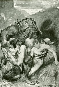 The Demon of Evil, with His Fierce Ravening, Greedily Grasped Them by John Henry Frederick after Bacon