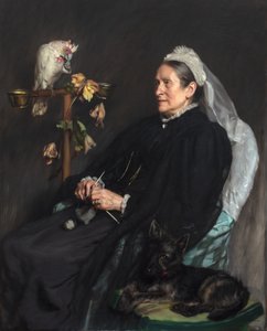 Old Lady and Her Pets by John Henry Lorimer