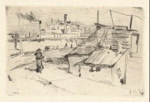 Bridgeport Shanties by John Henry Twachtman